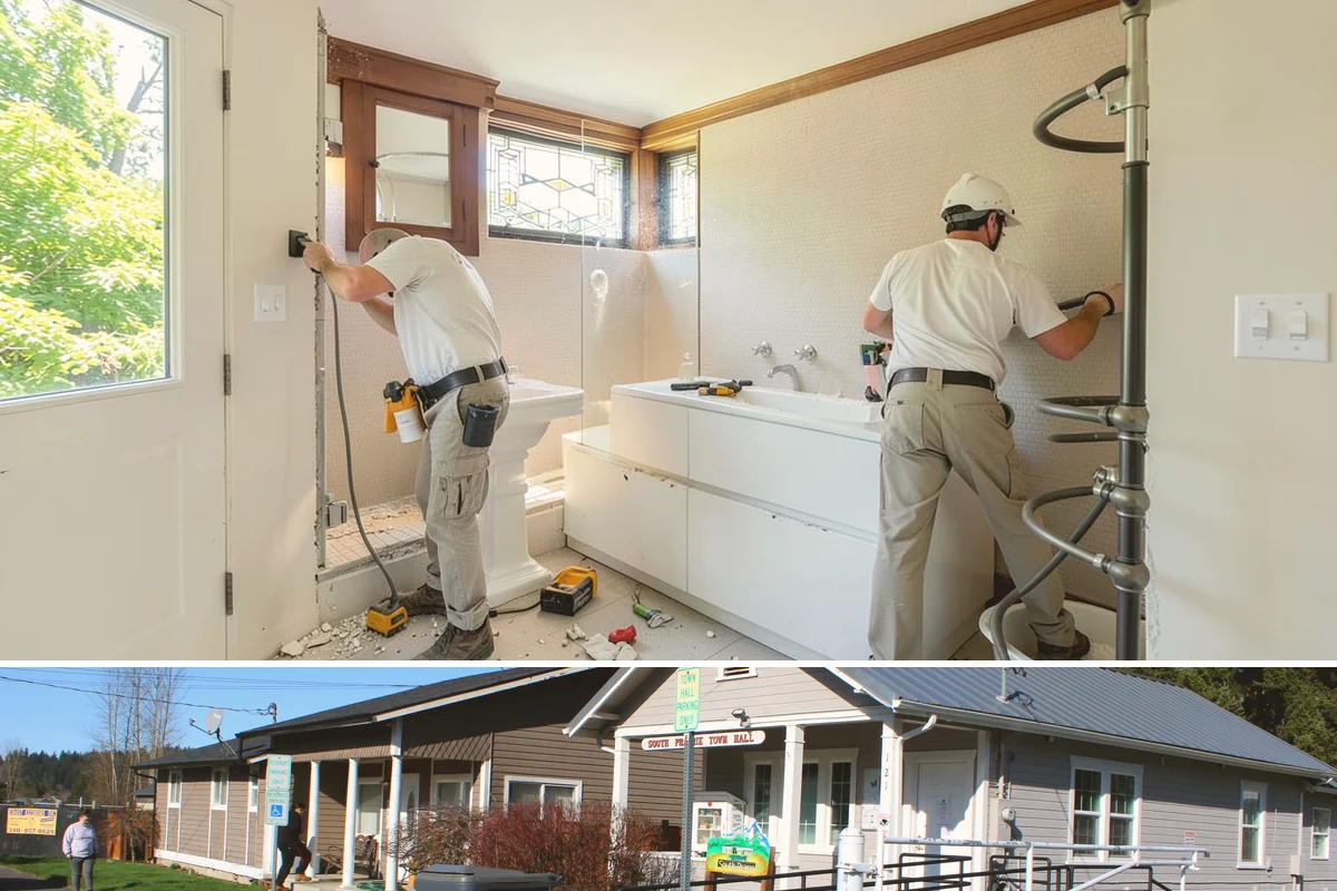 Foundation Construction in South Prairie, Pierce County, WA - We schedule pours around drier weather when possible and protect fresh concrete from heavy Puget Sound rain so it cures properly.