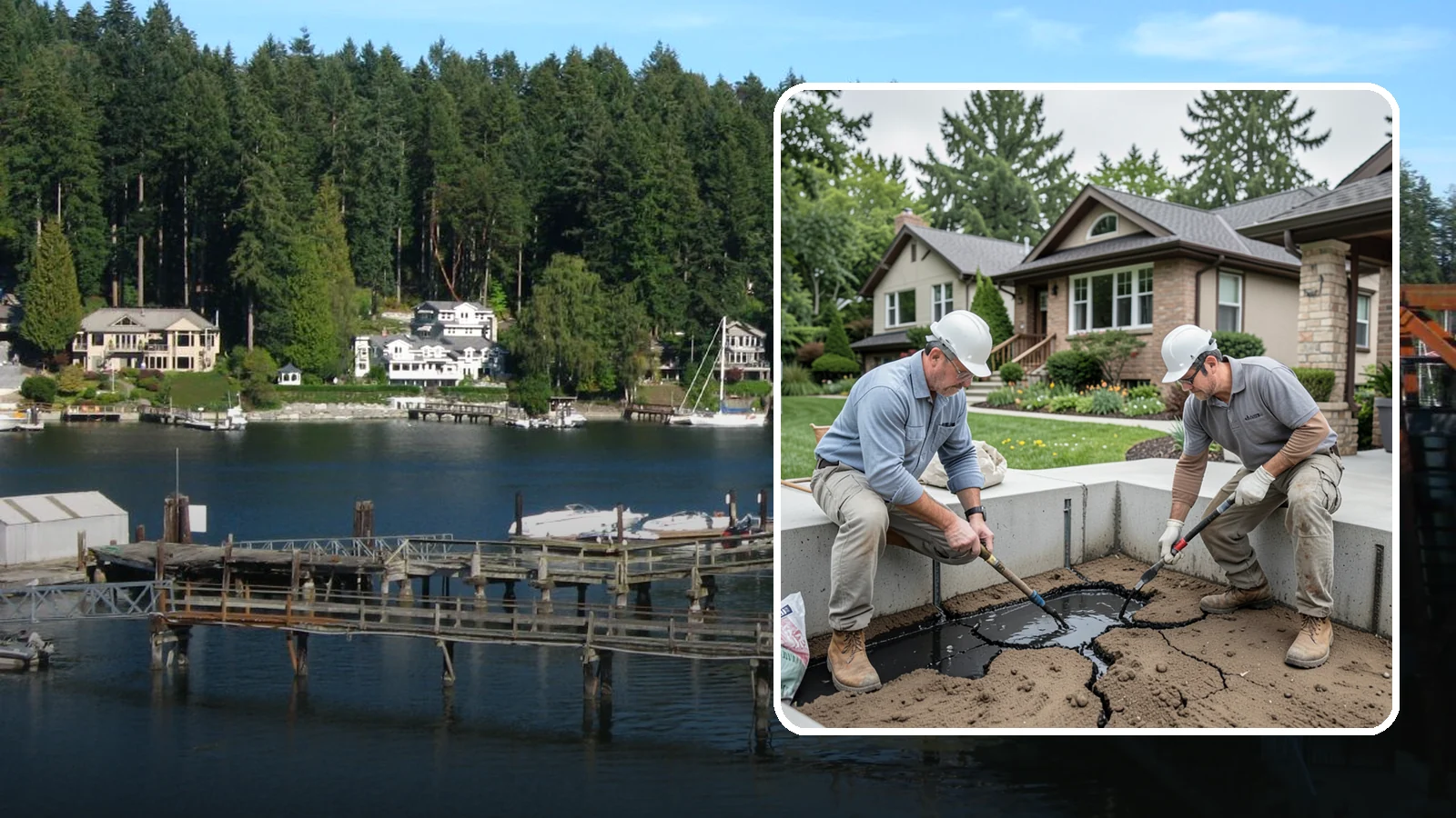 Foundation Crack Injection in Gig Harbor, Pierce County, WA - We seal foundation cracks from the inside with epoxy or polyurethane injection to stop leaks and restore strength.