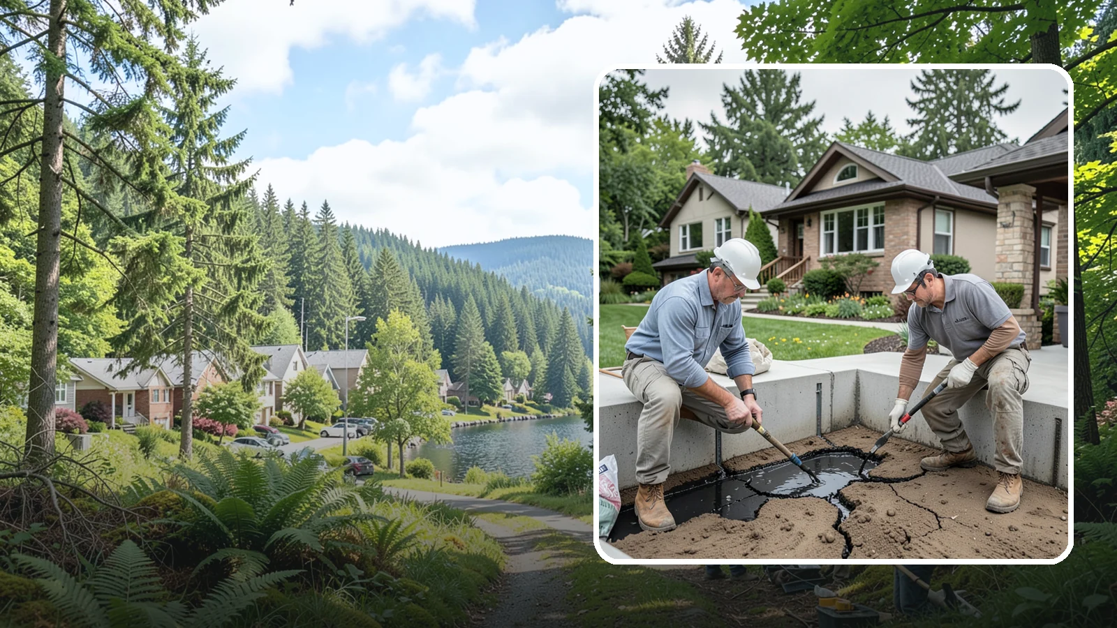 Foundation Crack Injection in Lake Forest Park, King County, WA - We seal foundation cracks from the inside with epoxy or polyurethane injection to stop leaks and restore strength.