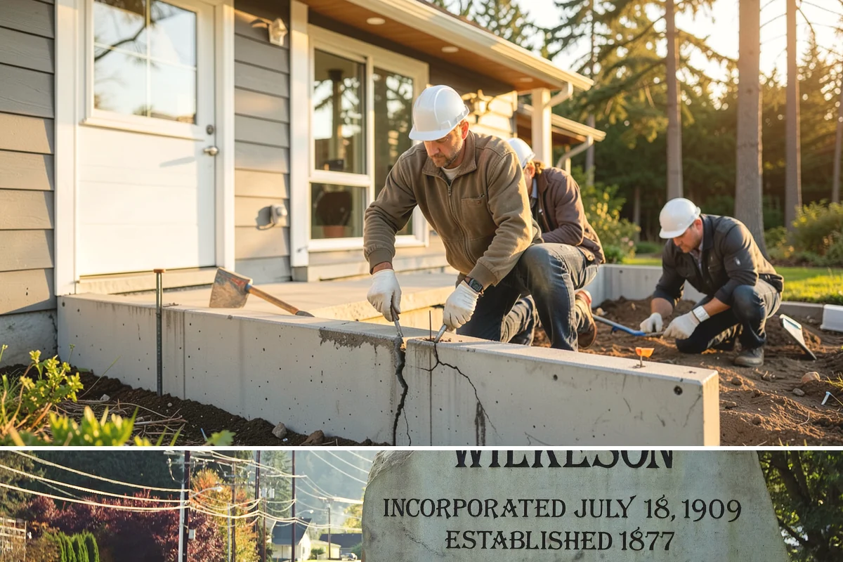 Foundation Crack Injection in Wilkeson, Pierce County, WA - Crack injection can be done year-round, and it is especially timely heading into the wet season when leaks tend to appear.