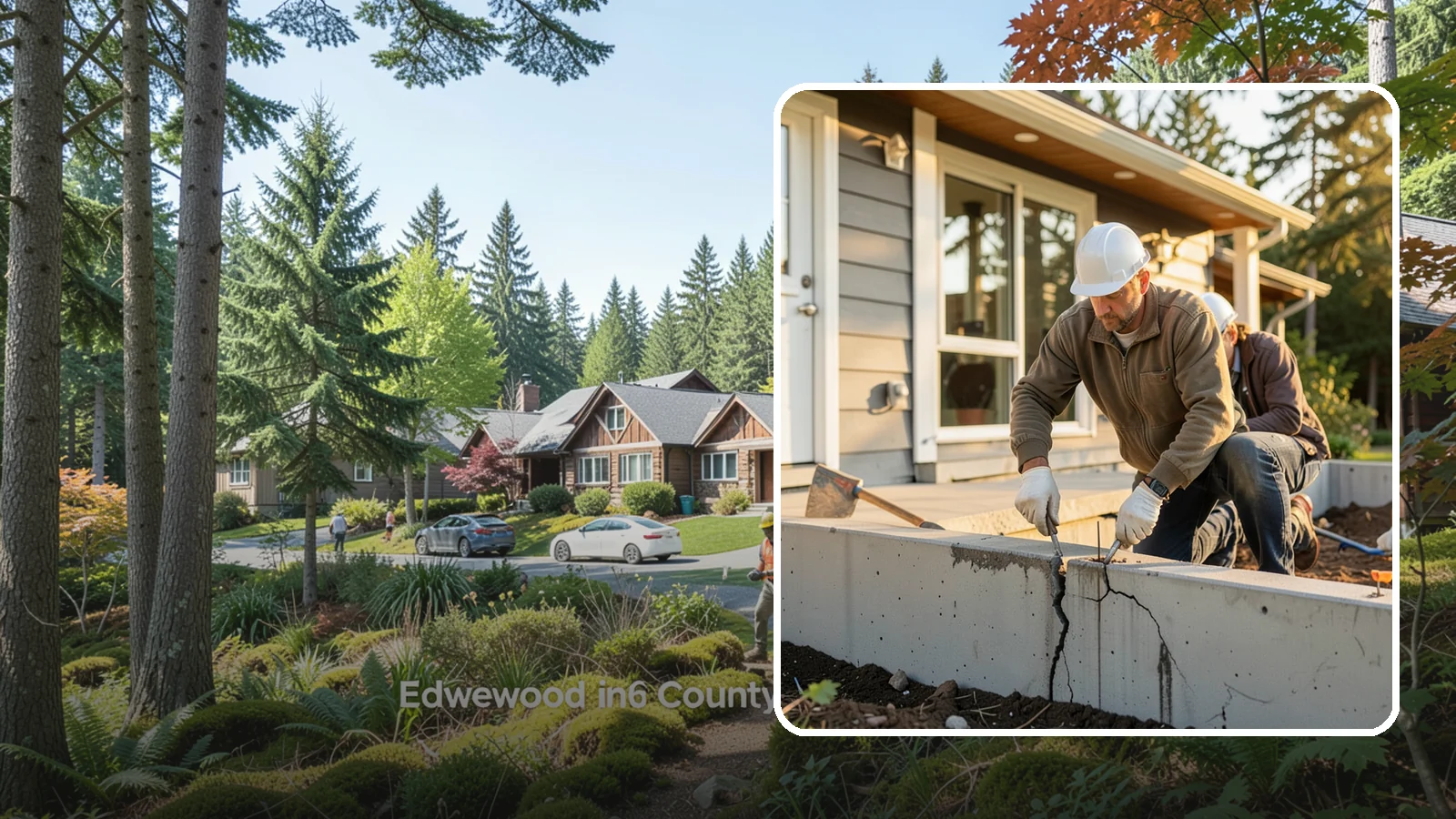 Foundation Crack Repair in Edgewood, Pierce County, WA - Foundation crack repair that seals leaks and stops movement in your home's base.