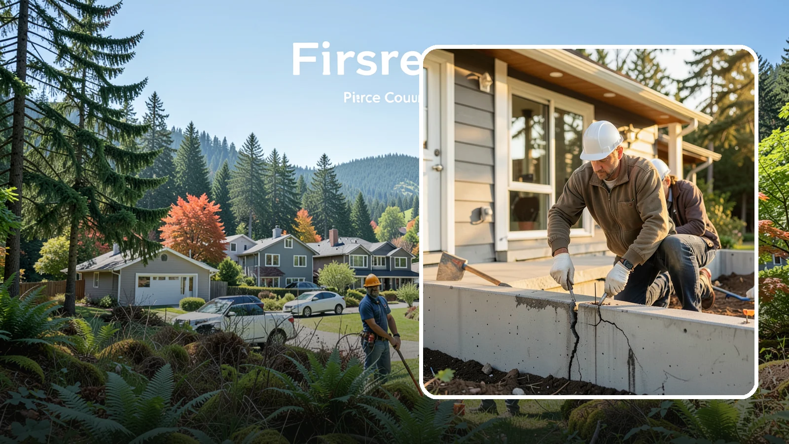 Foundation Crack Repair in Fircrest, Pierce County, WA - Foundation crack repair that seals leaks and stops movement in your home's base.