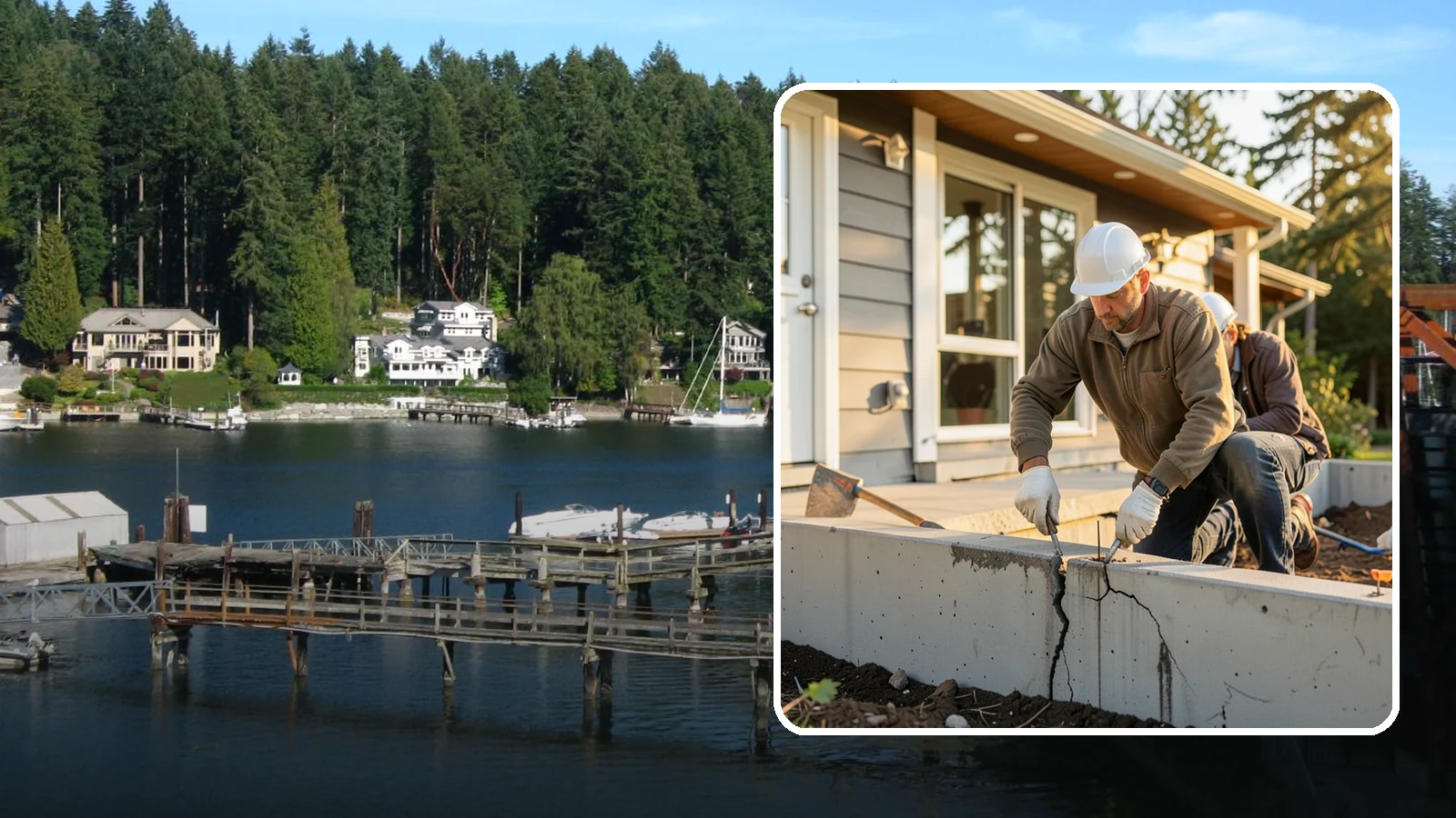 Foundation Crack Repair in Gig Harbor, Pierce County, WA - Foundation crack repair that seals leaks and stops movement in your home's base.