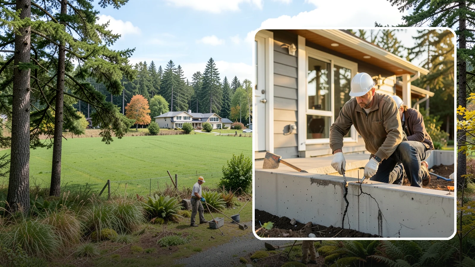 Foundation Crack Repair in Lyman, Skagit County, WA - Foundation crack repair that seals leaks and stops movement in your home's base.