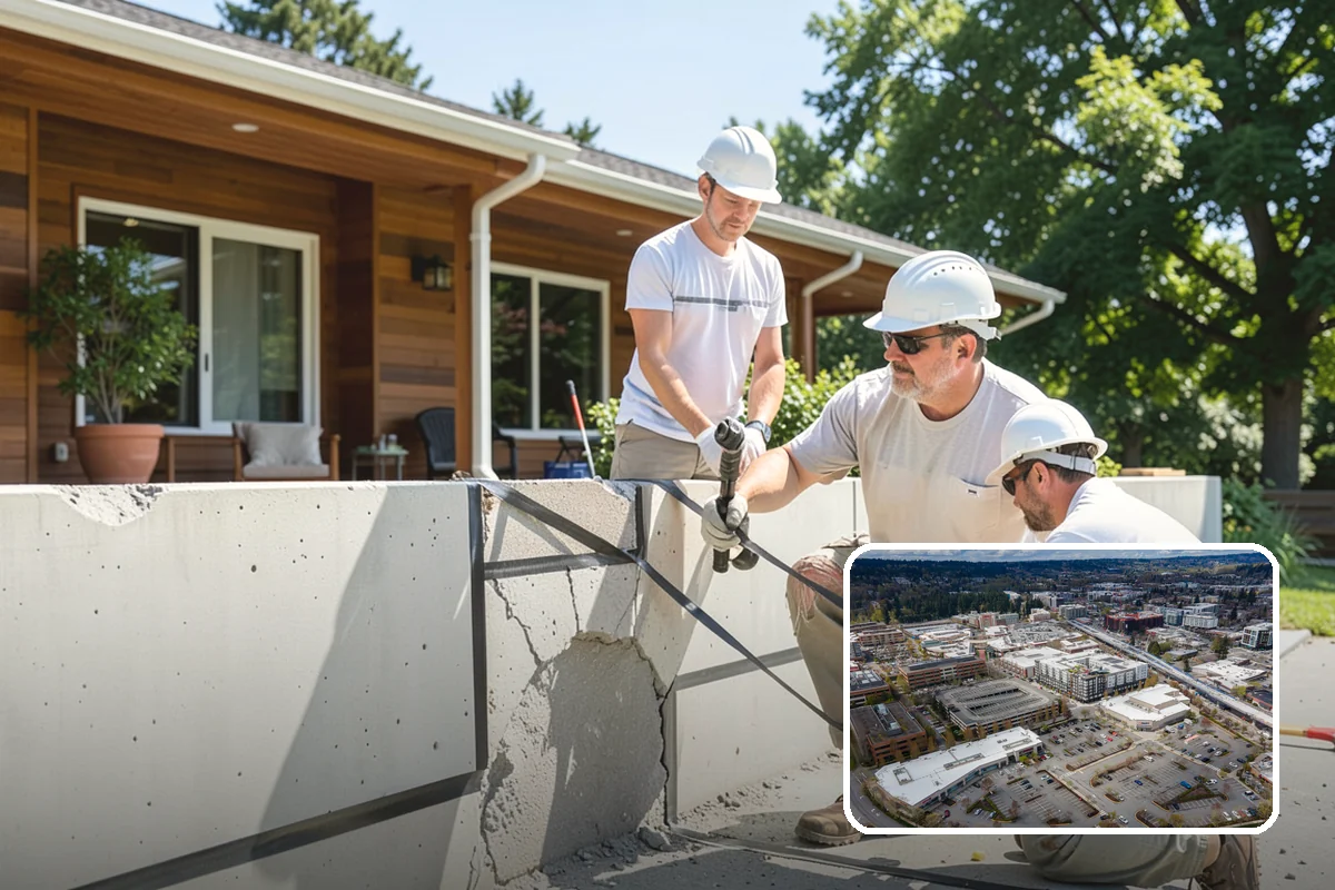 Foundation Crack Repair in Redmond, King County, WA - Seals cracks against water intrusion