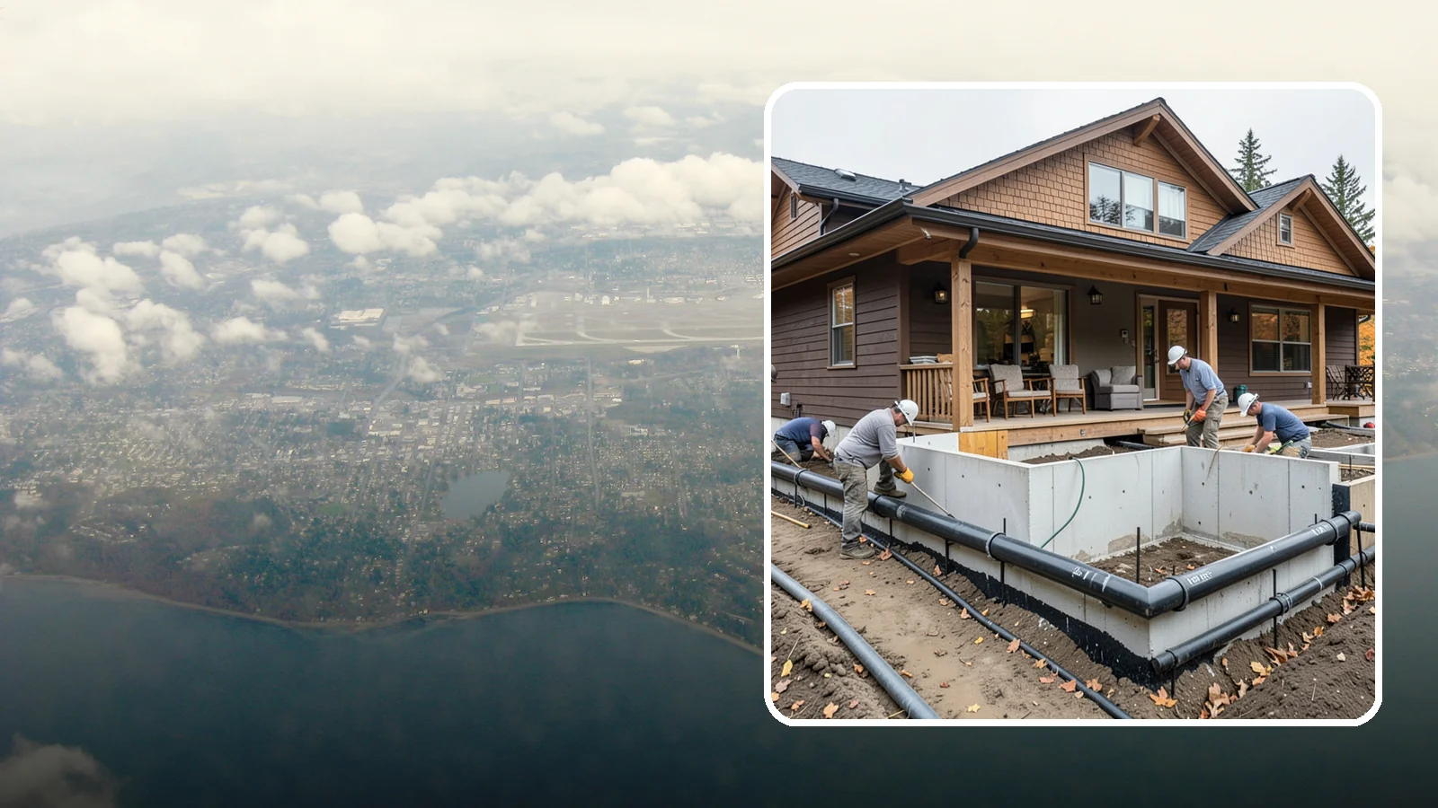 Foundation Drainage System in Burien, King County, WA - We install perimeter and sub-slab drainage that collects groundwater and routes it away from your foundation for good.