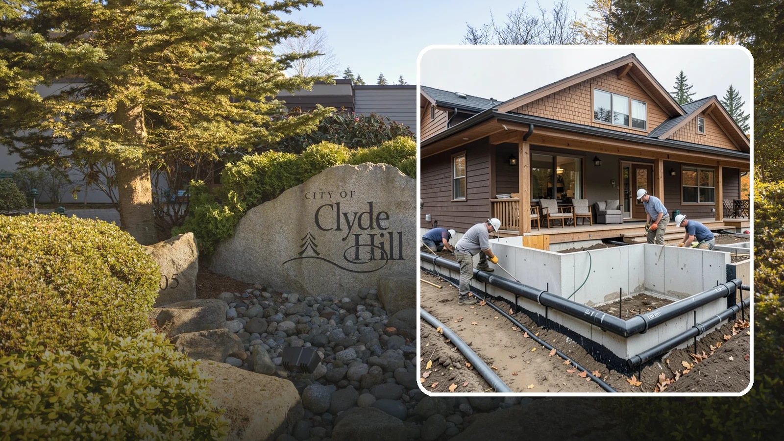 Foundation Drainage System in Clyde Hill, King County, WA - We install perimeter and sub-slab drainage that collects groundwater and routes it away from your foundation for good.