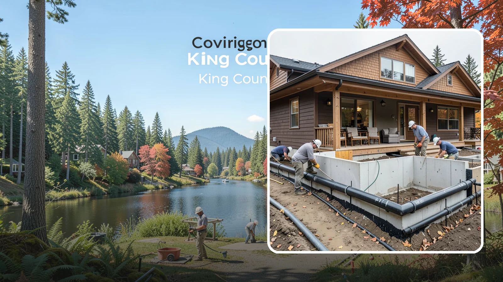 Foundation Drainage System in Covington, King County, WA - We install perimeter and sub-slab drainage that collects groundwater and routes it away from your foundation for good.