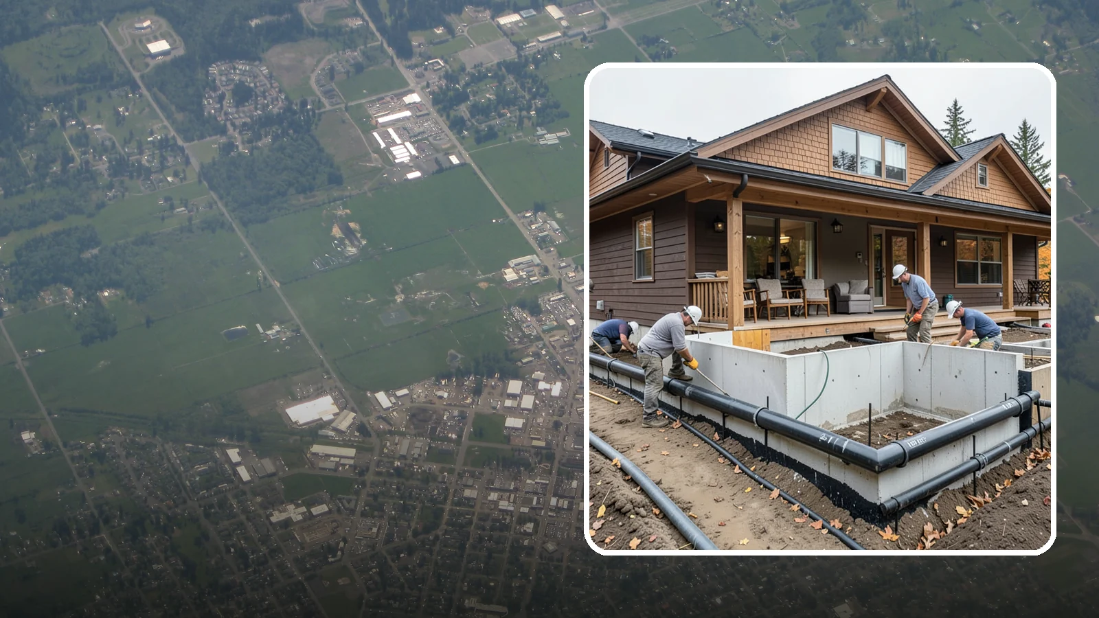 Foundation Drainage System in Enumclaw, King County, WA - We install perimeter and sub-slab drainage that collects groundwater and routes it away from your foundation for good.