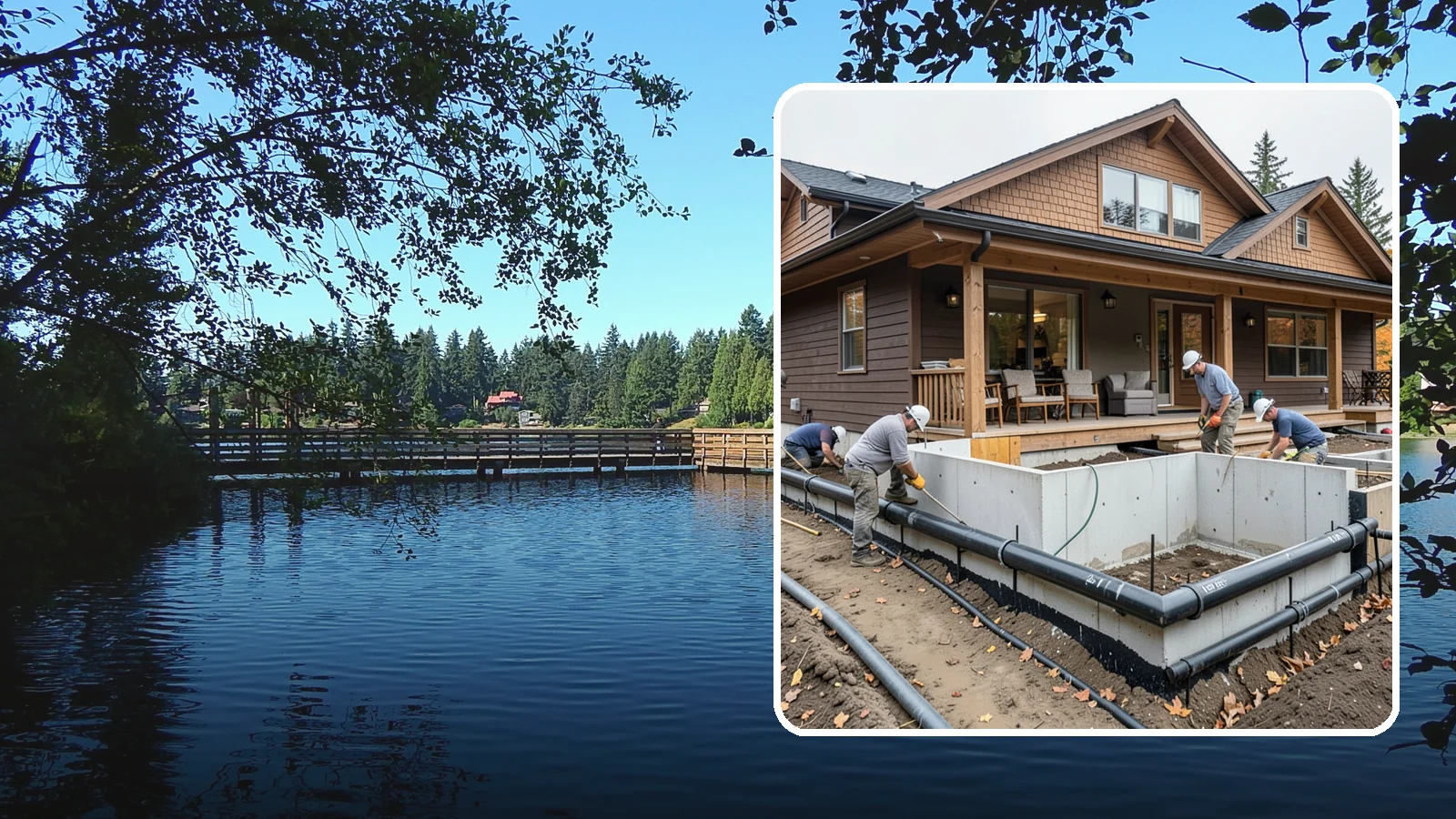 Foundation Drainage System in Federal Way, King County, WA - We install perimeter and sub-slab drainage that collects groundwater and routes it away from your foundation for good.