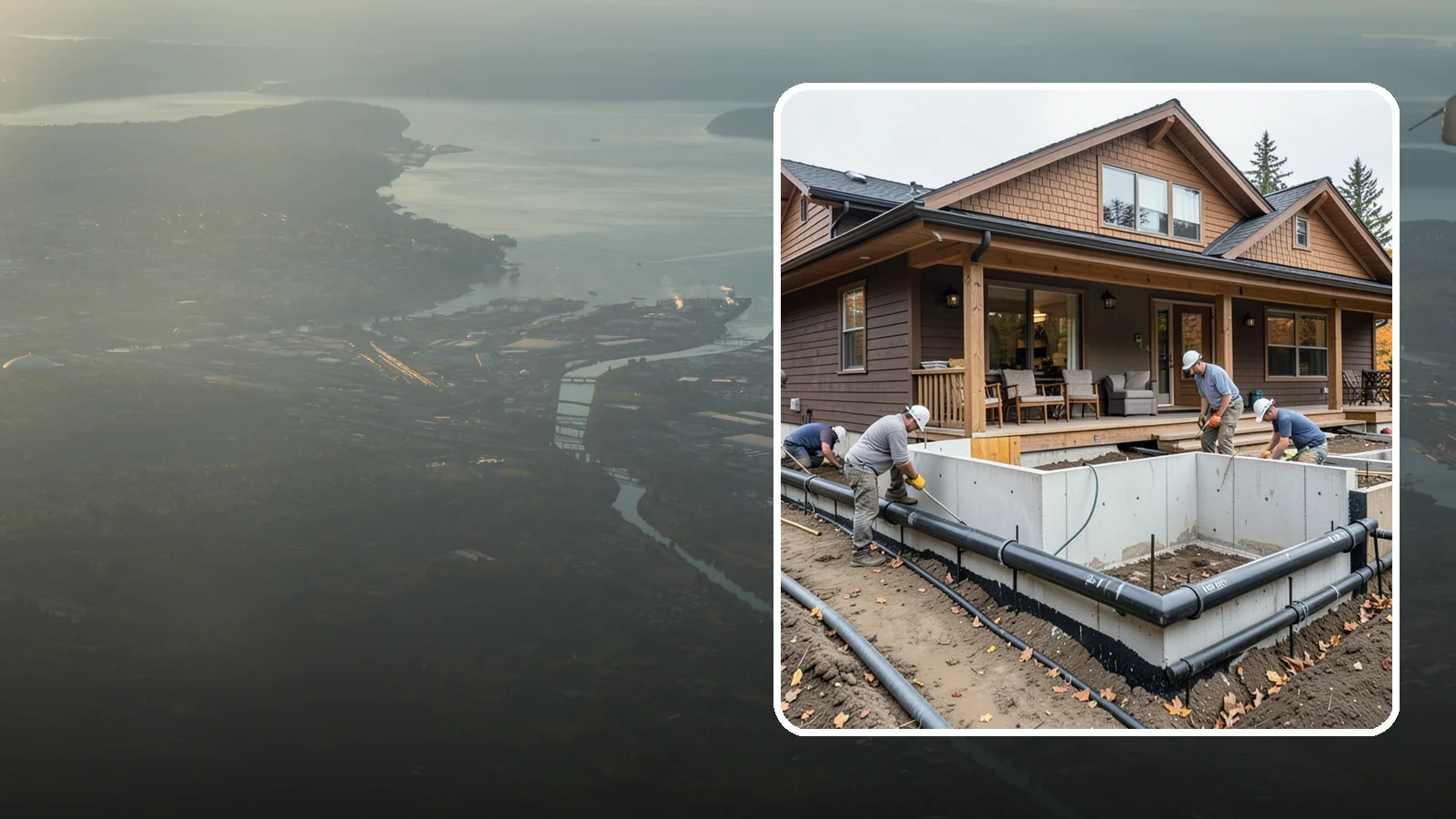Foundation Drainage System in Fife, Pierce County, WA - We install perimeter and sub-slab drainage that collects groundwater and routes it away from your foundation for good.