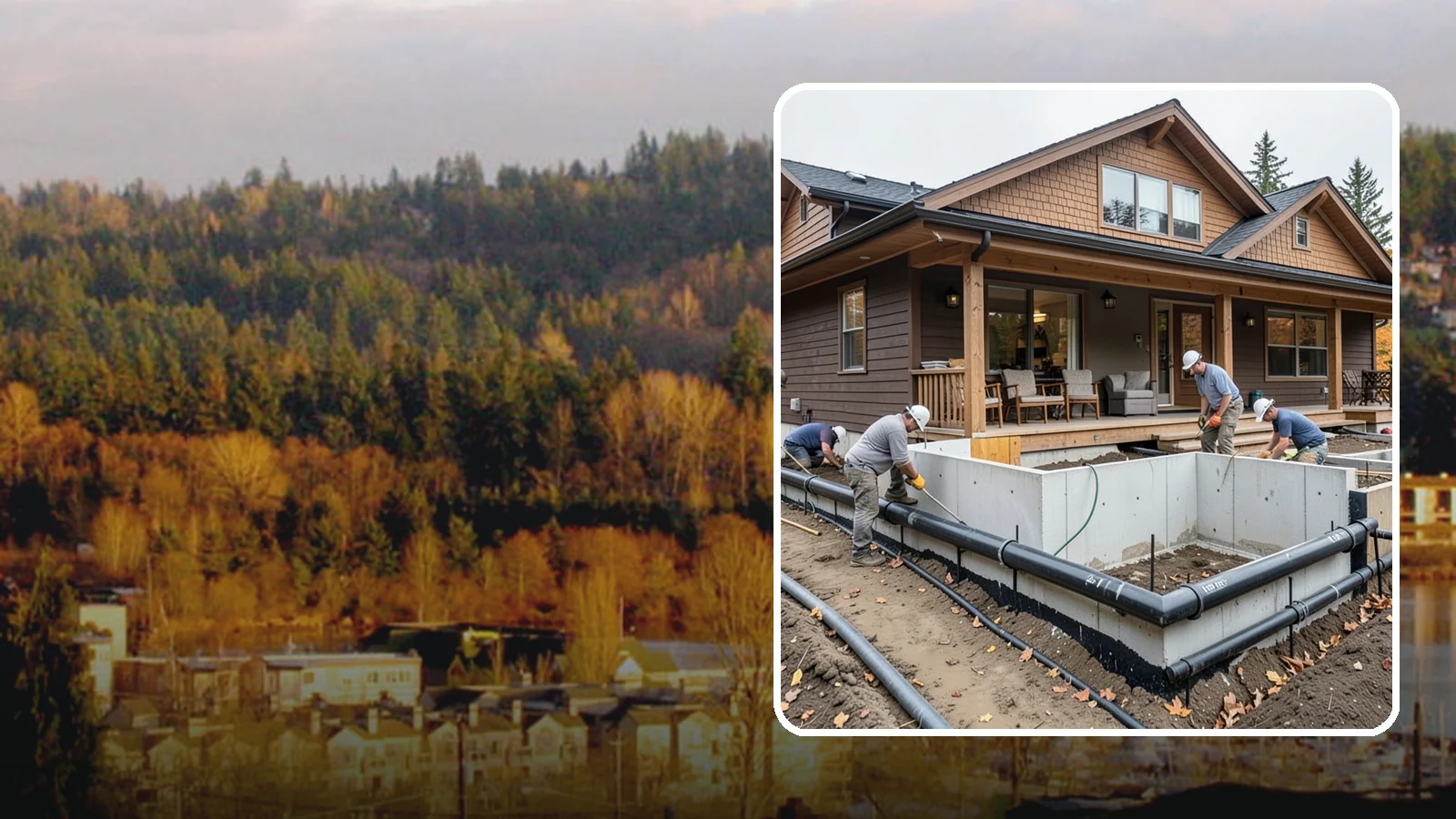 Foundation Drainage System in Kenmore, King County, WA - We install perimeter and sub-slab drainage that collects groundwater and routes it away from your foundation for good.
