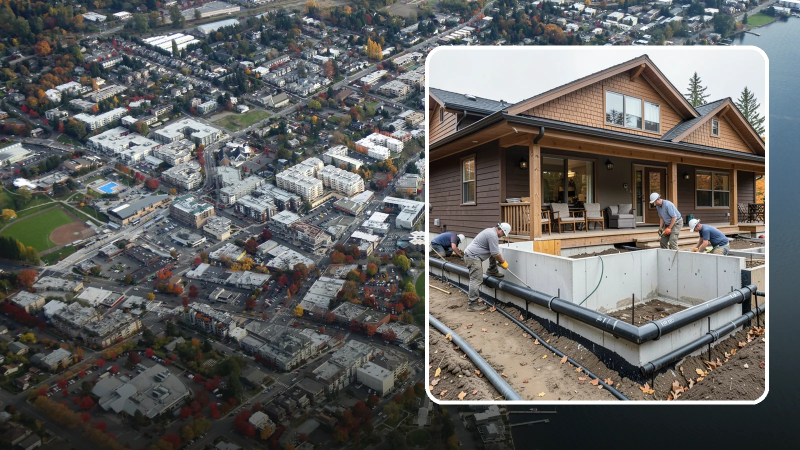 Foundation Drainage System in Kirkland, King County, WA - We install perimeter and sub-slab drainage that collects groundwater and routes it away from your foundation for good.