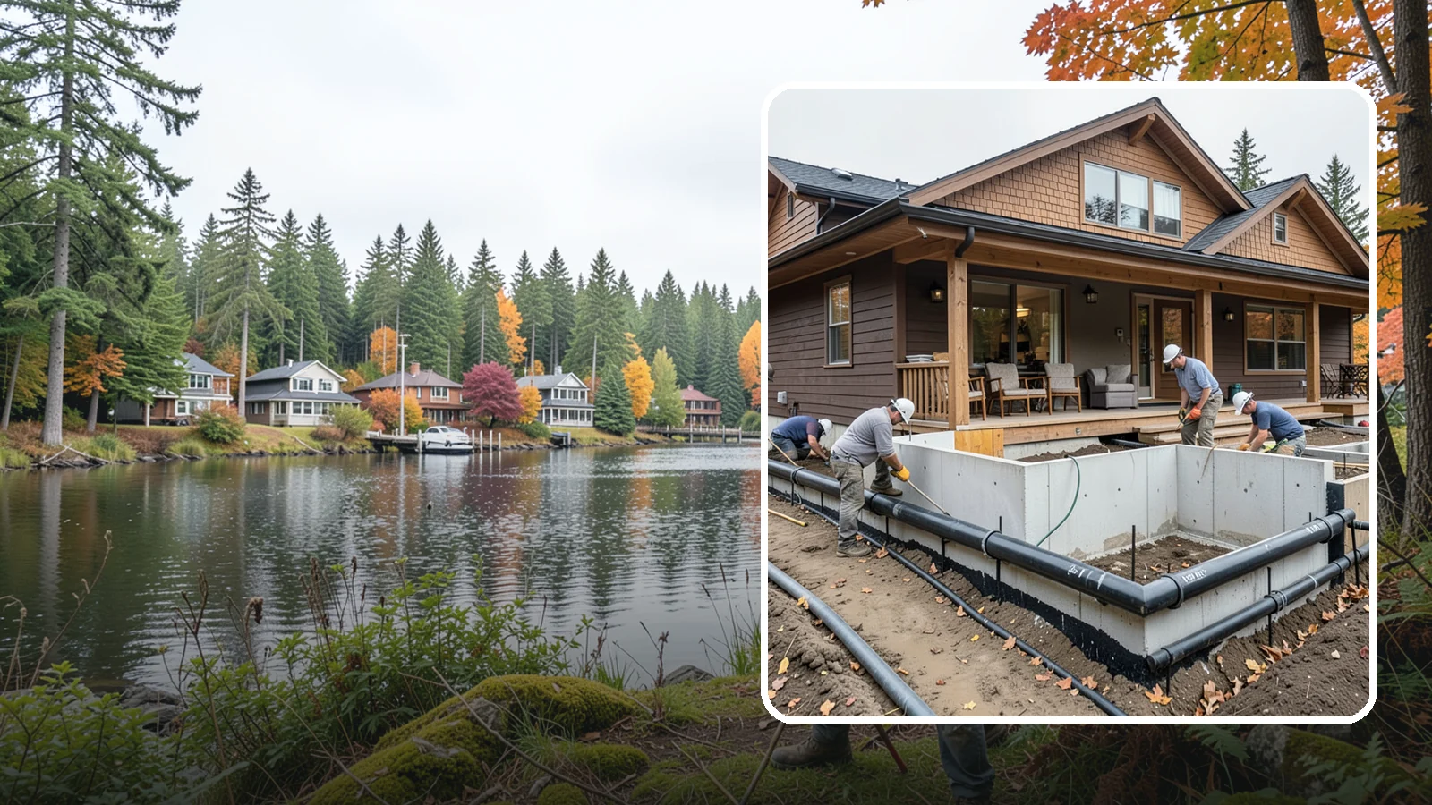 Foundation Drainage System in La Conner, Skagit County, WA - We install perimeter and sub-slab drainage that collects groundwater and routes it away from your foundation for good.