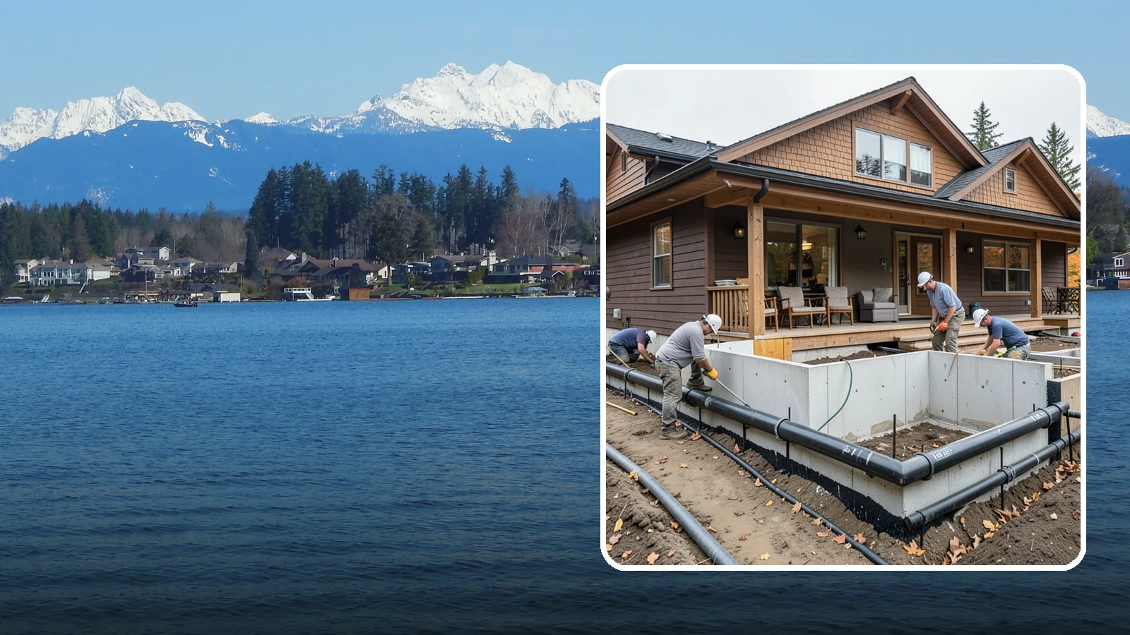 Foundation Drainage System in Lake Stevens, Snohomish County, WA - We install perimeter and sub-slab drainage that collects groundwater and routes it away from your foundation for good.