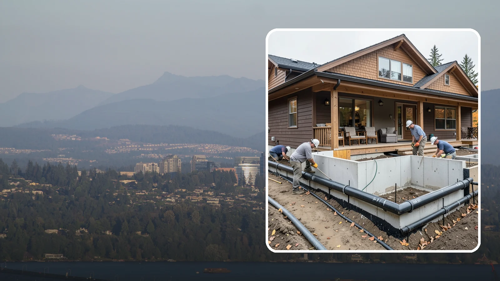 Foundation Drainage System in Medina, King County, WA - We install perimeter and sub-slab drainage that collects groundwater and routes it away from your foundation for good.