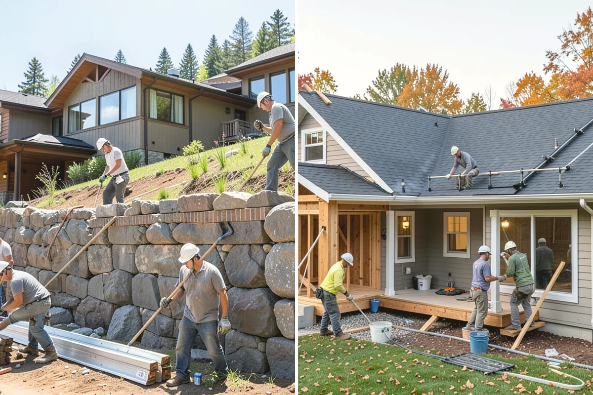 Foundation Drainage System in Mountlake Terrace, Snohomish County, WA - Excavate along the footing and prepare a gravel bed
