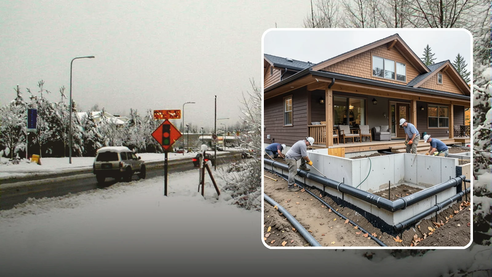 Foundation Drainage System in Newcastle, King County, WA - We install perimeter and sub-slab drainage that collects groundwater and routes it away from your foundation for good.
