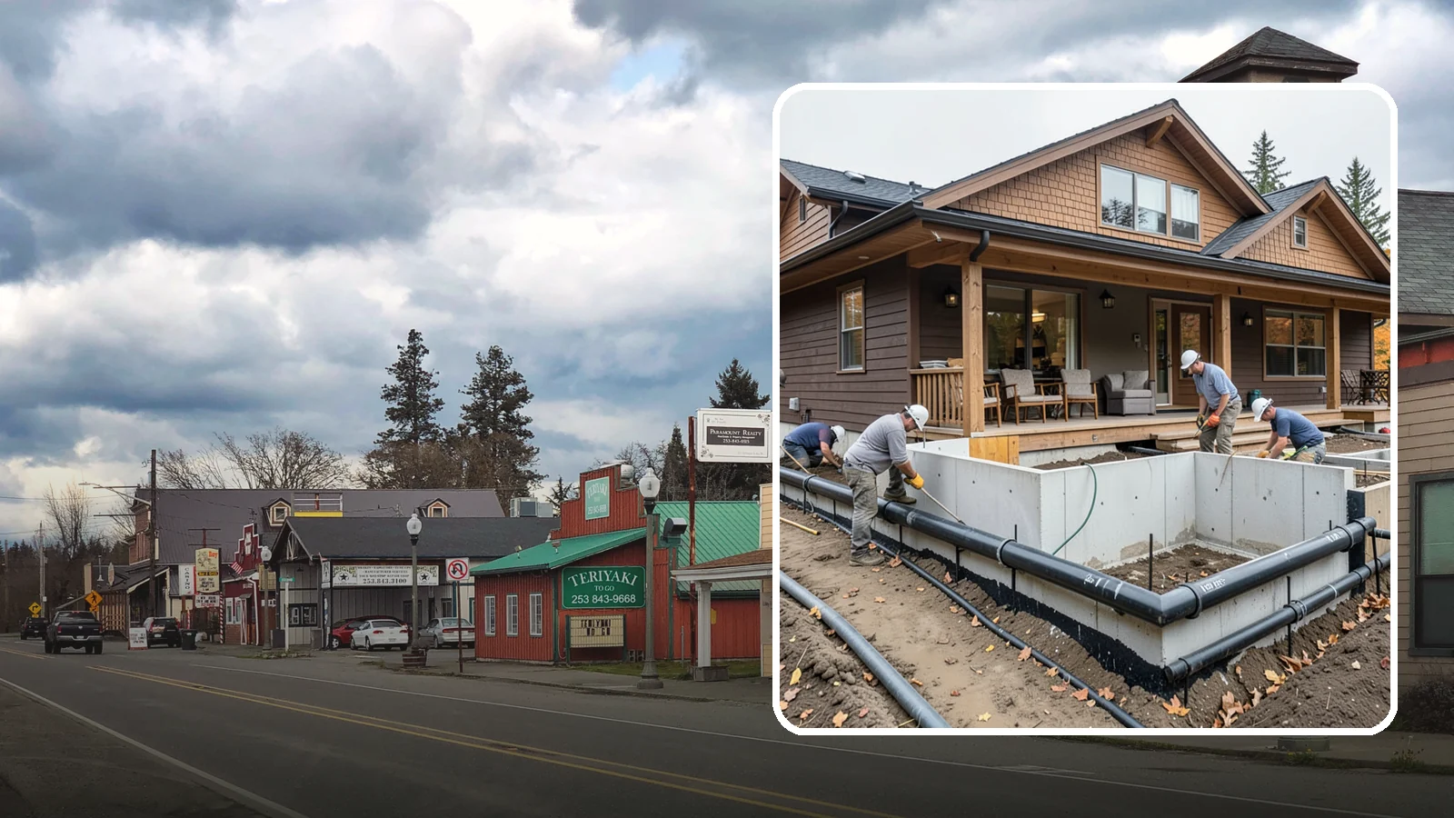 Foundation Drainage System in Roy, Pierce County, WA - We install perimeter and sub-slab drainage that collects groundwater and routes it away from your foundation for good.