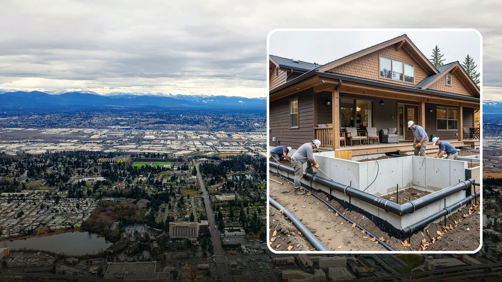 Foundation Drainage System in SeaTac, King County, WA - We install perimeter and sub-slab drainage that collects groundwater and routes it away from your foundation for good.