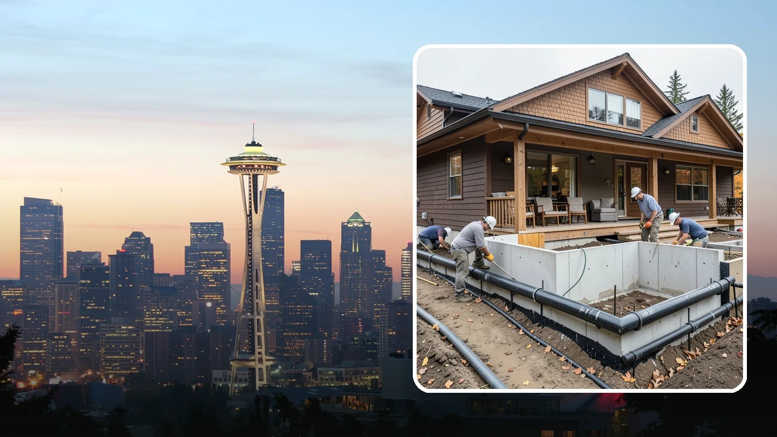 Foundation Drainage System in Seattle, King County, WA - We install perimeter and sub-slab drainage that collects groundwater and routes it away from your foundation for good.