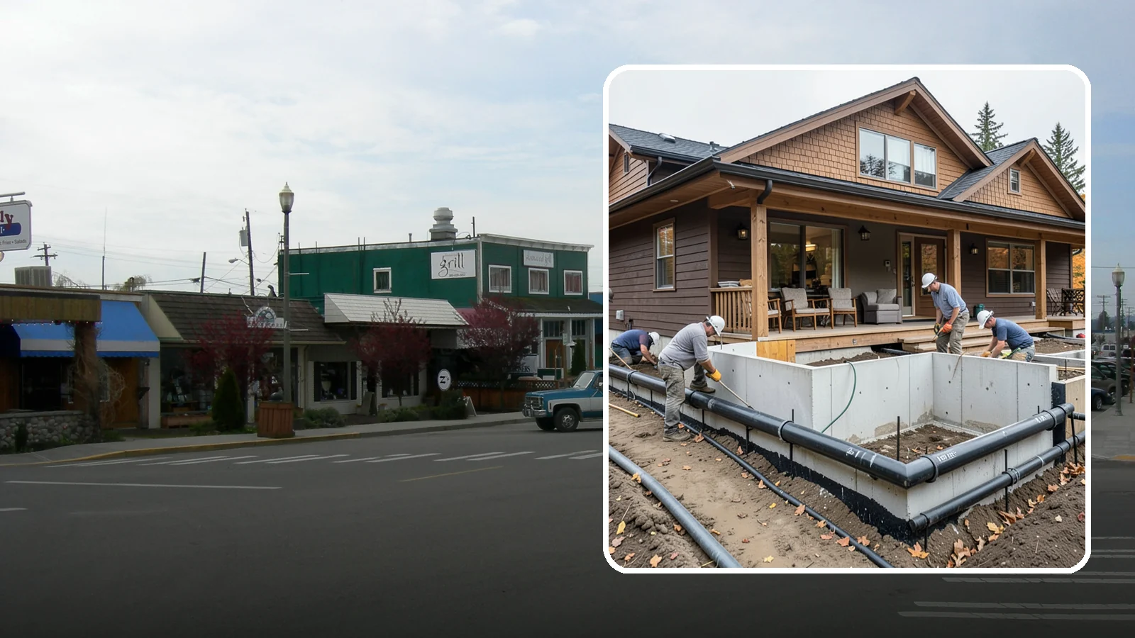 Foundation Drainage System in Stanwood, Snohomish County, WA - We install perimeter and sub-slab drainage that collects groundwater and routes it away from your foundation for good.