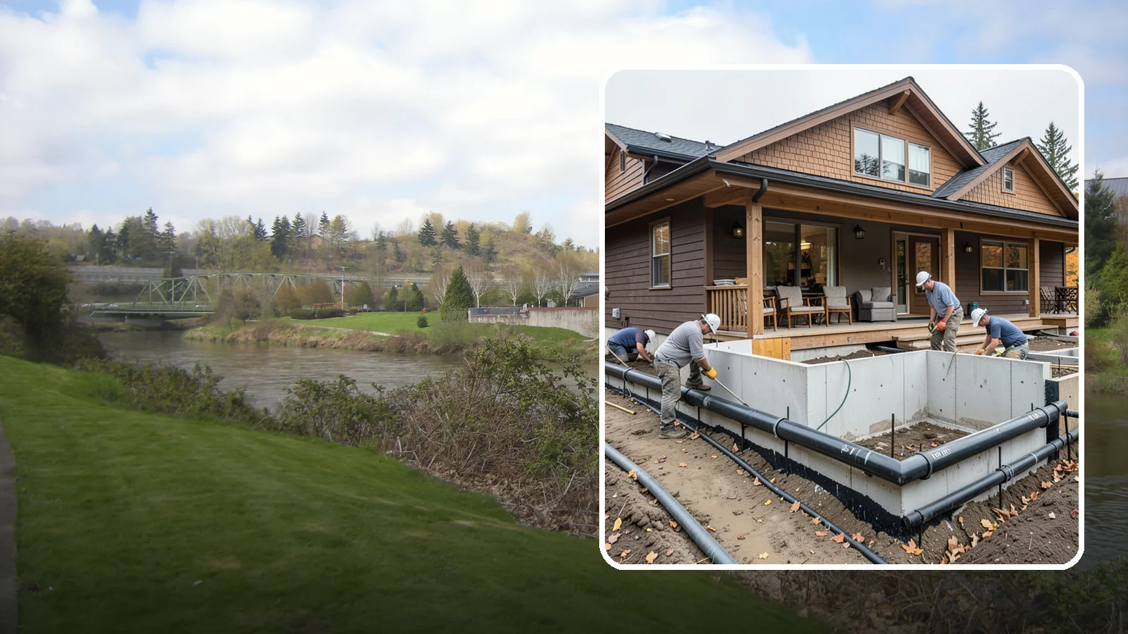 Foundation Drainage System in Tukwila, King County, WA - We install perimeter and sub-slab drainage that collects groundwater and routes it away from your foundation for good.