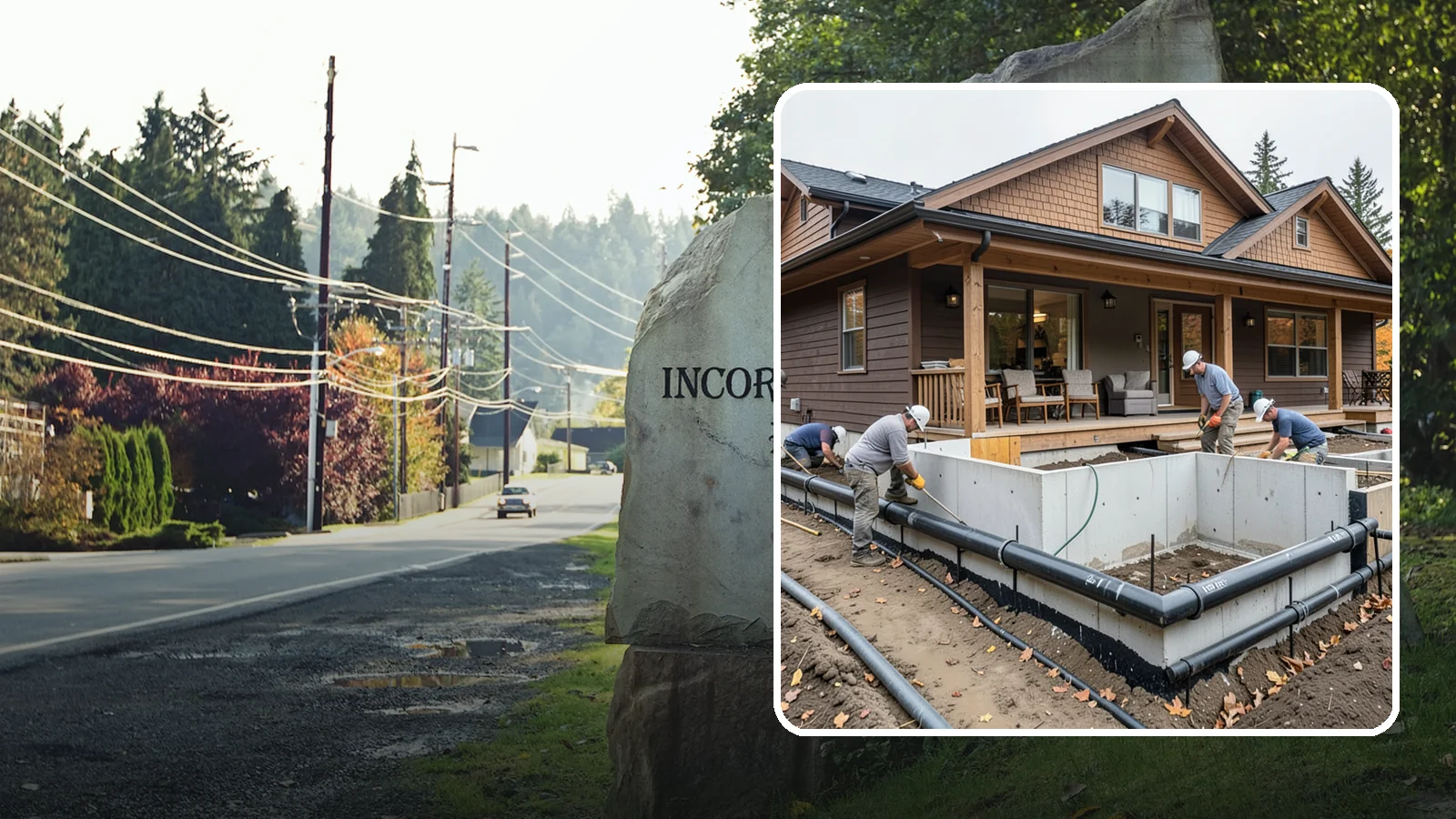 Foundation Drainage System in Wilkeson, Pierce County, WA - We install perimeter and sub-slab drainage that collects groundwater and routes it away from your foundation for good.
