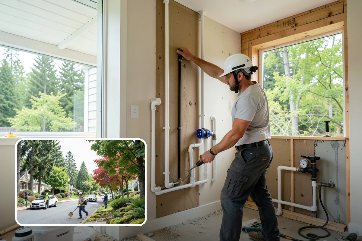 Foundation Leveling in Beaux Arts Village, King County, WA - Floors and walls brought back toward level and true