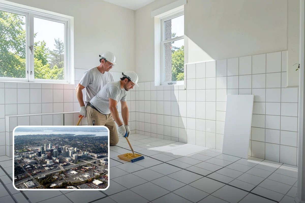 Foundation Leveling in Bellevue, King County, WA - Floors and walls brought back toward level and true