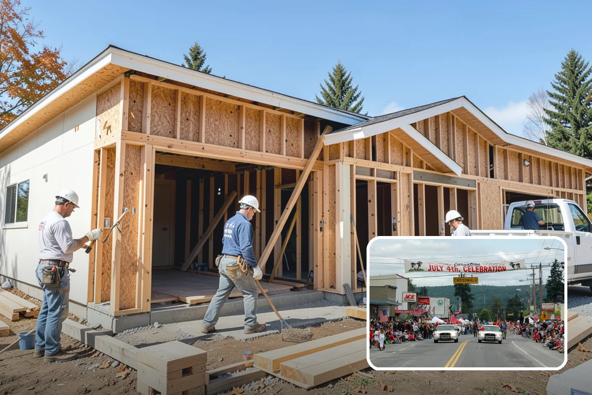 Foundation Leveling in Carnation, King County, WA - Floors and walls brought back toward level and true
