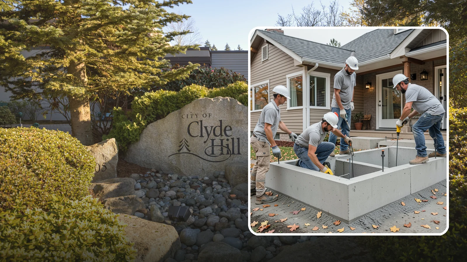 Foundation Leveling in Clyde Hill, King County, WA - We relevel settled foundations to bring floors and walls back toward true and relieve the stress on your home.
