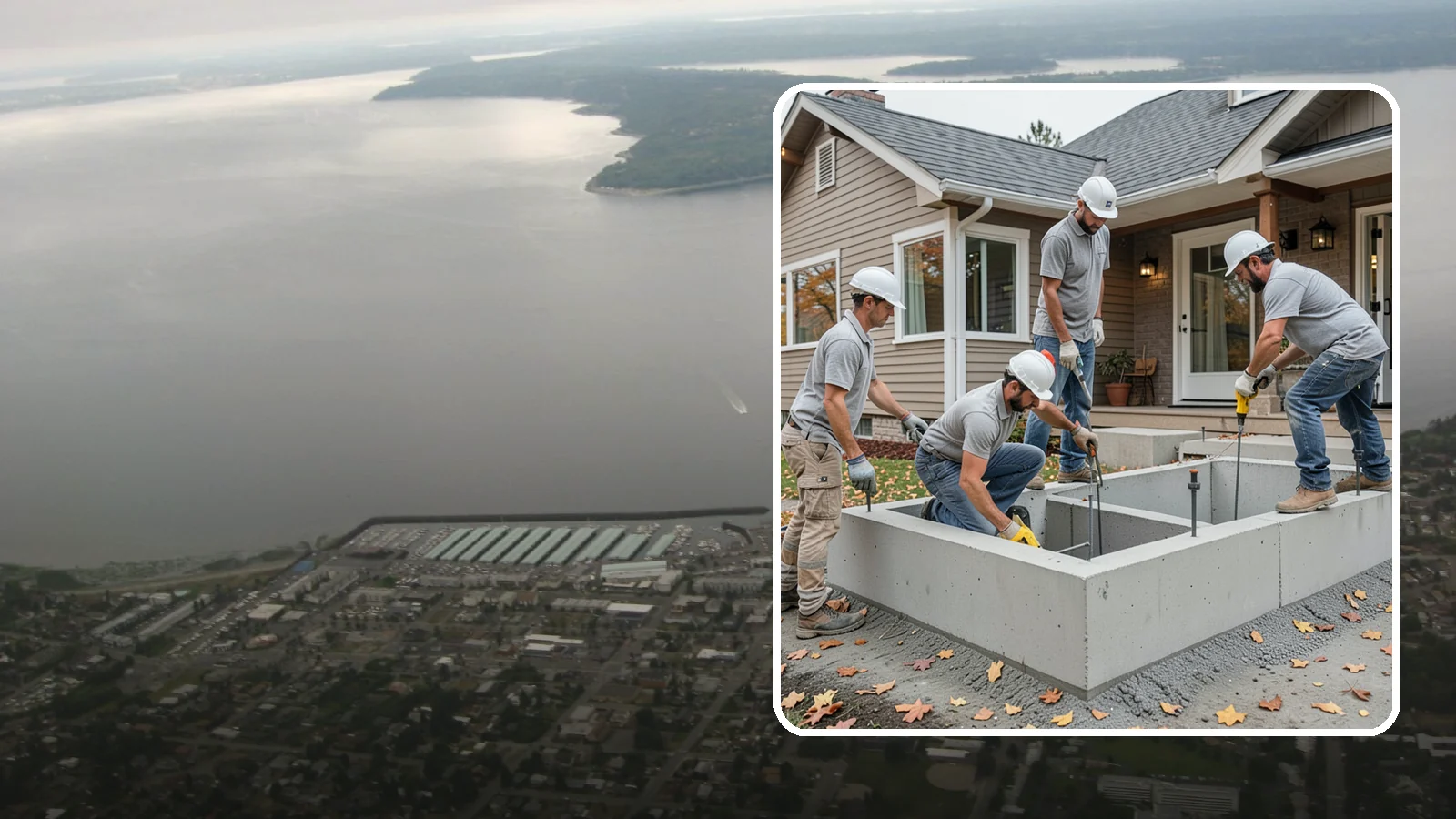 Foundation Leveling in Des Moines, King County, WA - We relevel settled foundations to bring floors and walls back toward true and relieve the stress on your home.