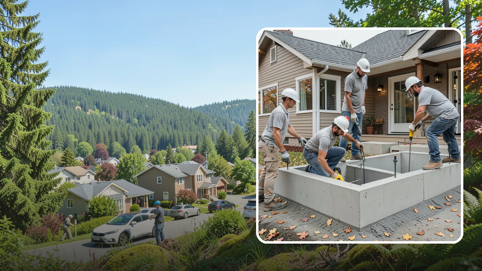 Foundation Leveling in Index, Snohomish County, WA - We relevel settled foundations to bring floors and walls back toward true and relieve the stress on your home.