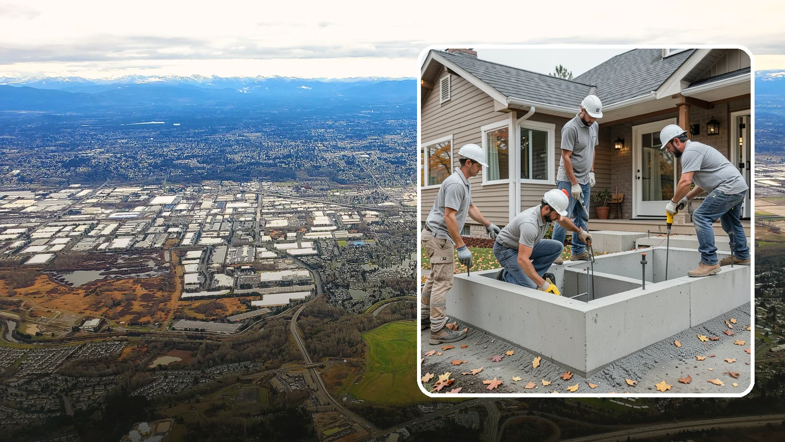 Foundation Leveling in Kent, King County, WA - We relevel settled foundations to bring floors and walls back toward true and relieve the stress on your home.