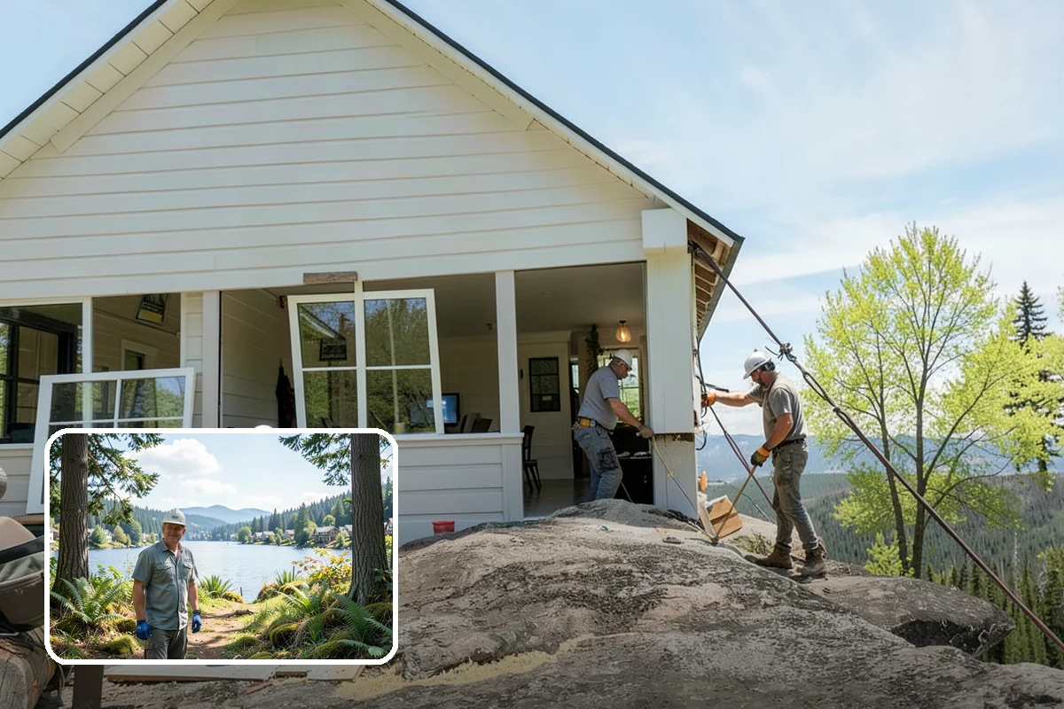 Foundation Leveling in Milton, King County, WA - Floors and walls brought back toward level and true