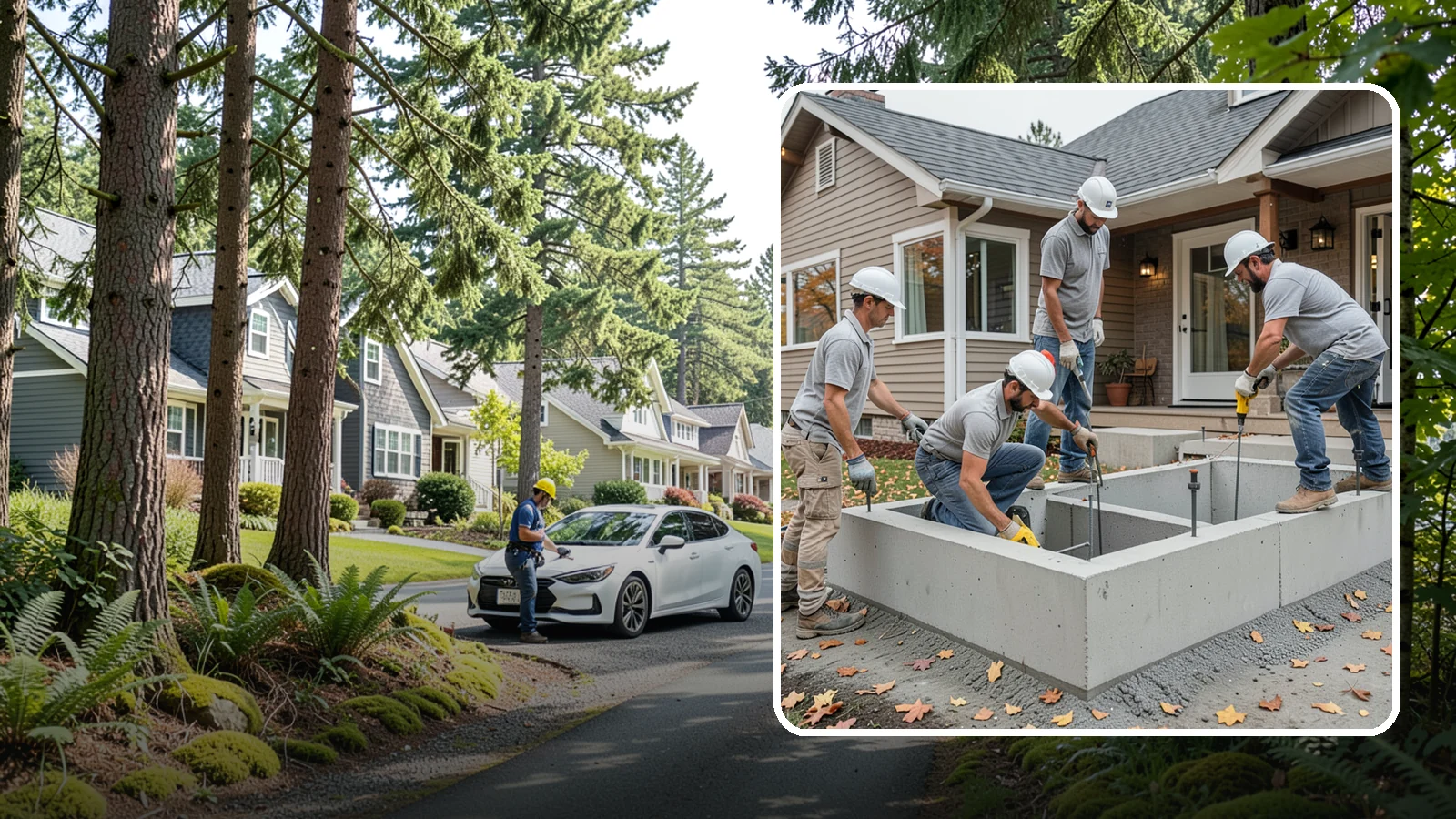 Foundation Leveling in Normandy Park, King County, WA - We relevel settled foundations to bring floors and walls back toward true and relieve the stress on your home.