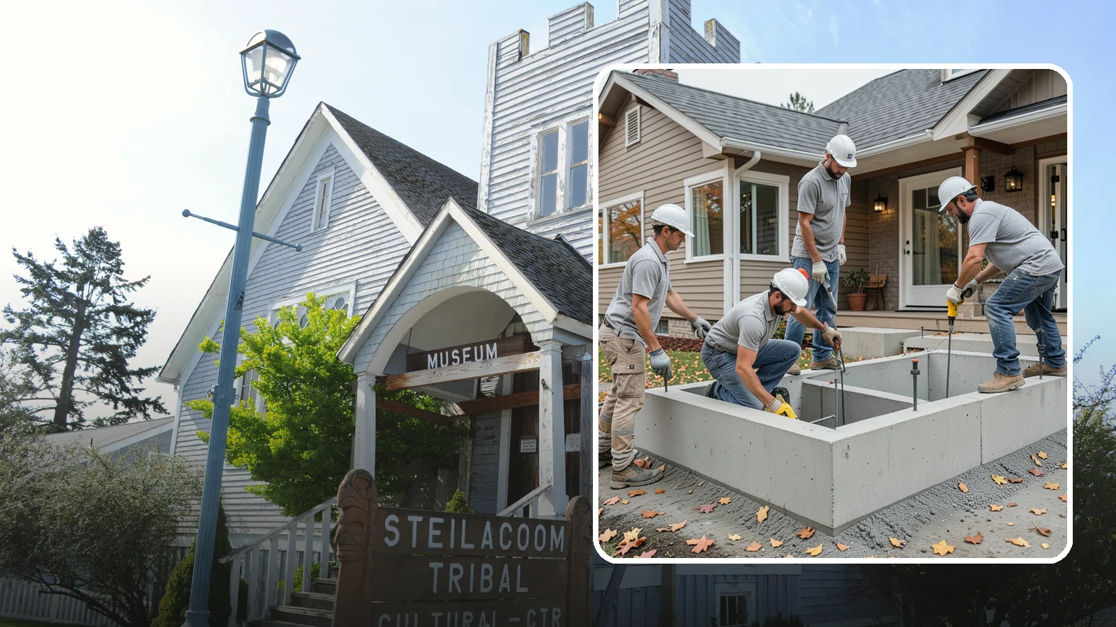 Foundation Leveling in Steilacoom, Pierce County, WA - We relevel settled foundations to bring floors and walls back toward true and relieve the stress on your home.