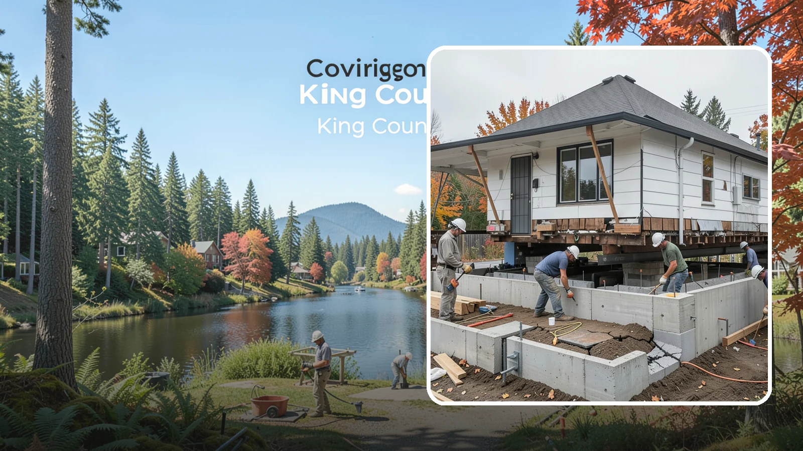 Foundation Repair in Covington, King County, WA - Stabilize settling, cracking, or bowing foundations before Northwest water and soil movement worsen the damage.