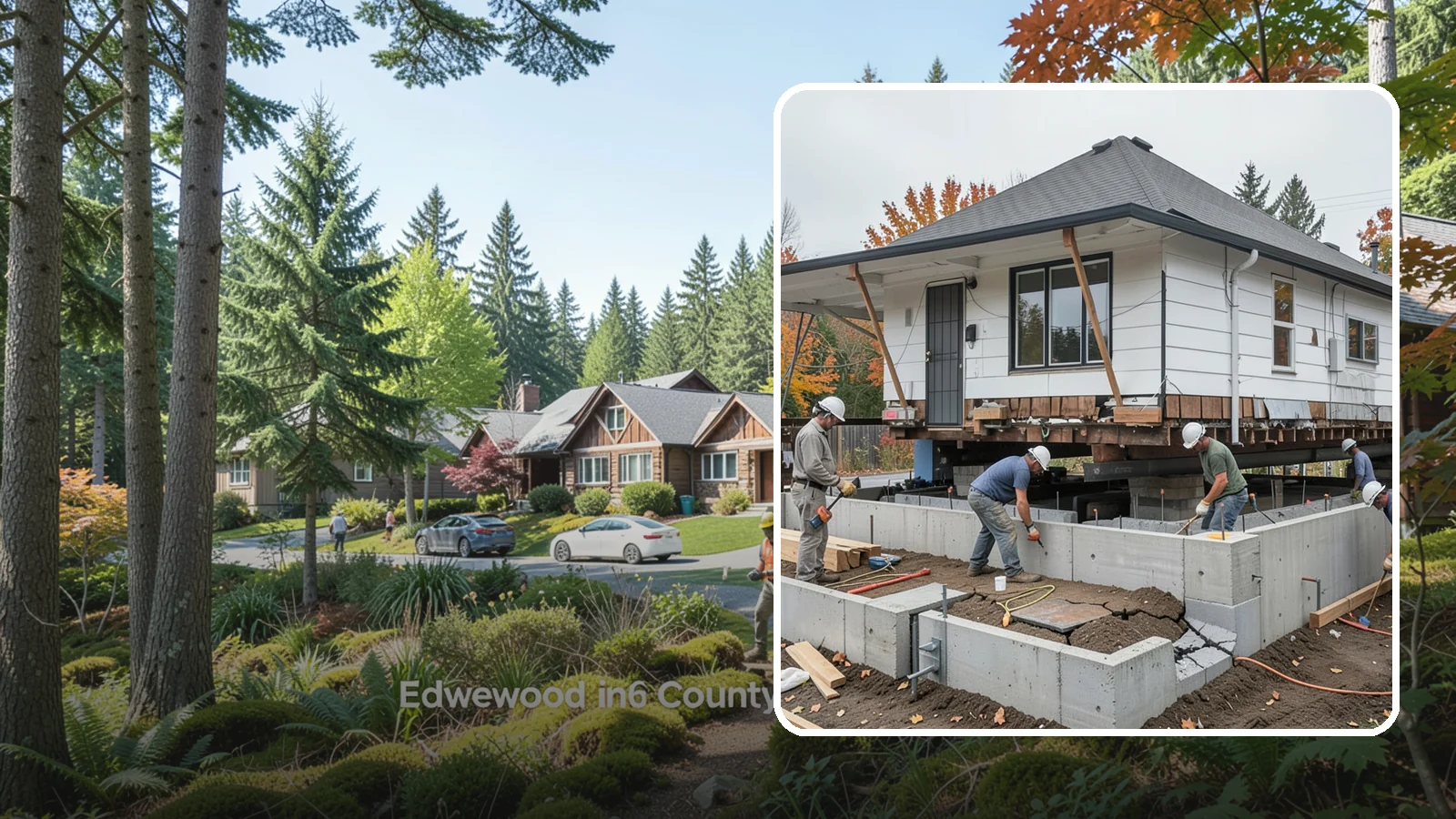 Foundation Repair in Edgewood, Pierce County, WA - Stabilize settling, cracking, or bowing foundations before Northwest water and soil movement worsen the damage.