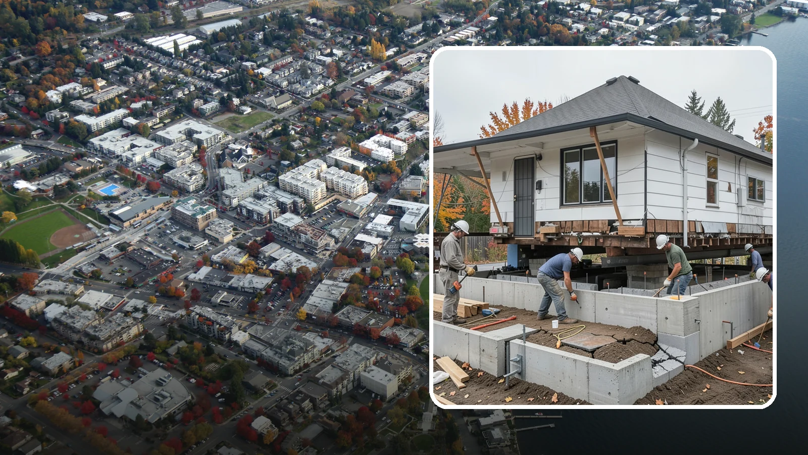 Foundation Repair in Kirkland, King County, WA - Stabilize settling, cracking, or bowing foundations before Northwest water and soil movement worsen the damage.