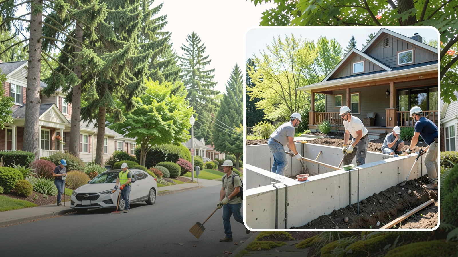 Foundation Underpinning in Beaux Arts Village, King County, WA - We underpin existing foundations to extend them to stronger soil and stop ongoing settlement in its tracks.
