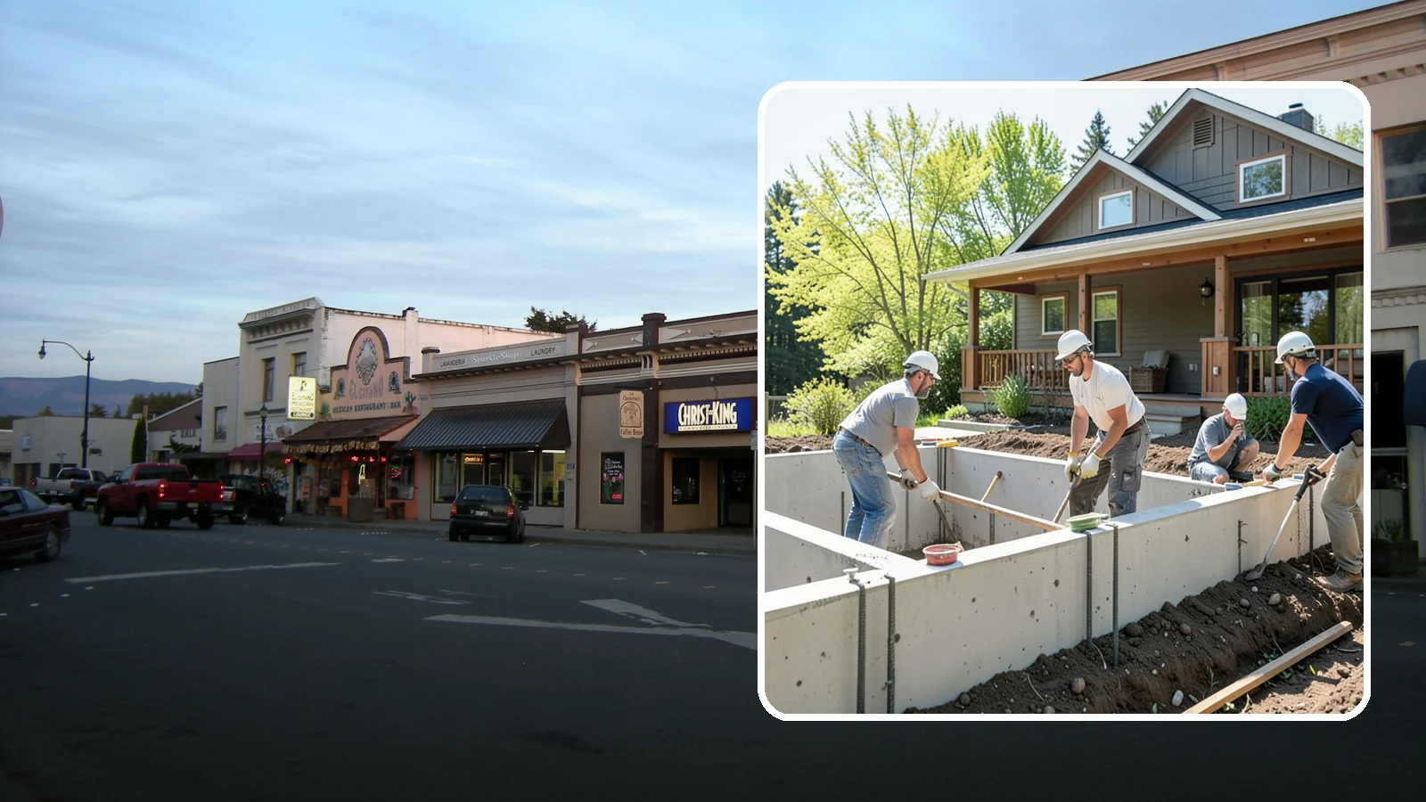 Foundation Underpinning in Burlington, Skagit County, WA - We underpin existing foundations to extend them to stronger soil and stop ongoing settlement in its tracks.