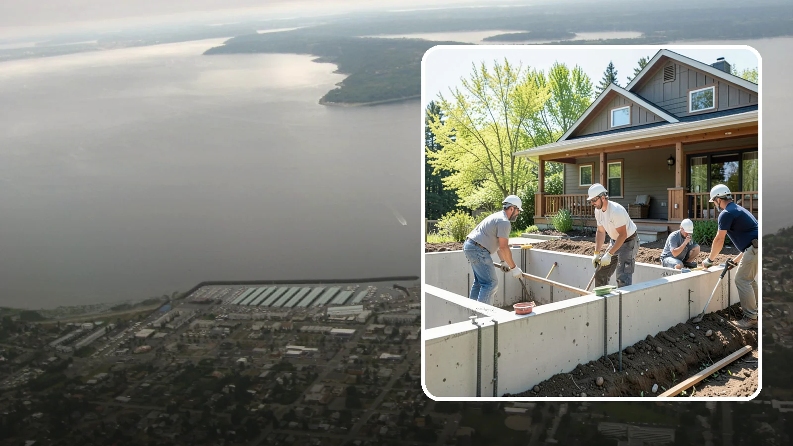 Foundation Underpinning in Des Moines, King County, WA - We underpin existing foundations to extend them to stronger soil and stop ongoing settlement in its tracks.