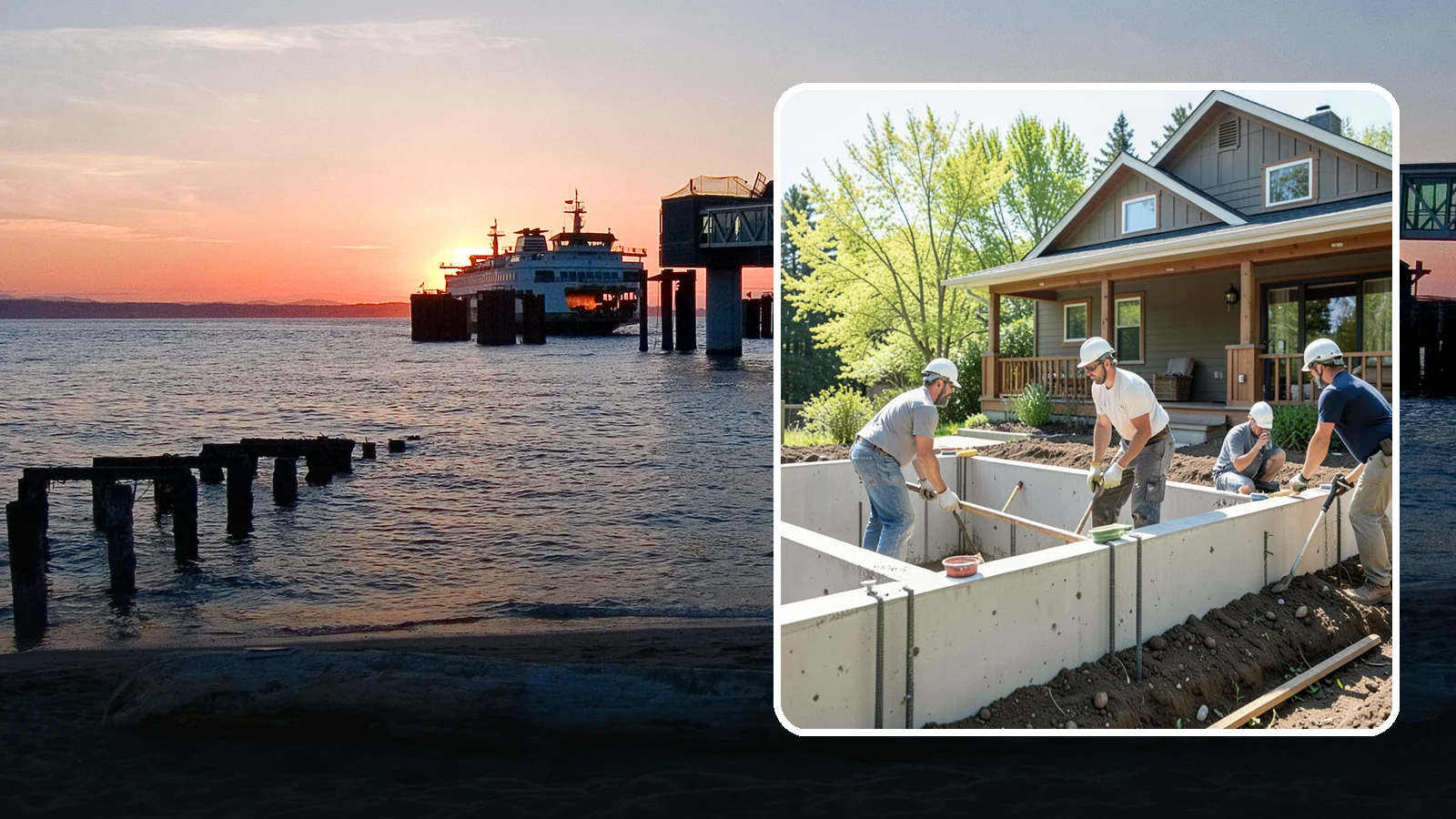 Foundation Underpinning in Edmonds, Snohomish County, WA - We underpin existing foundations to extend them to stronger soil and stop ongoing settlement in its tracks.