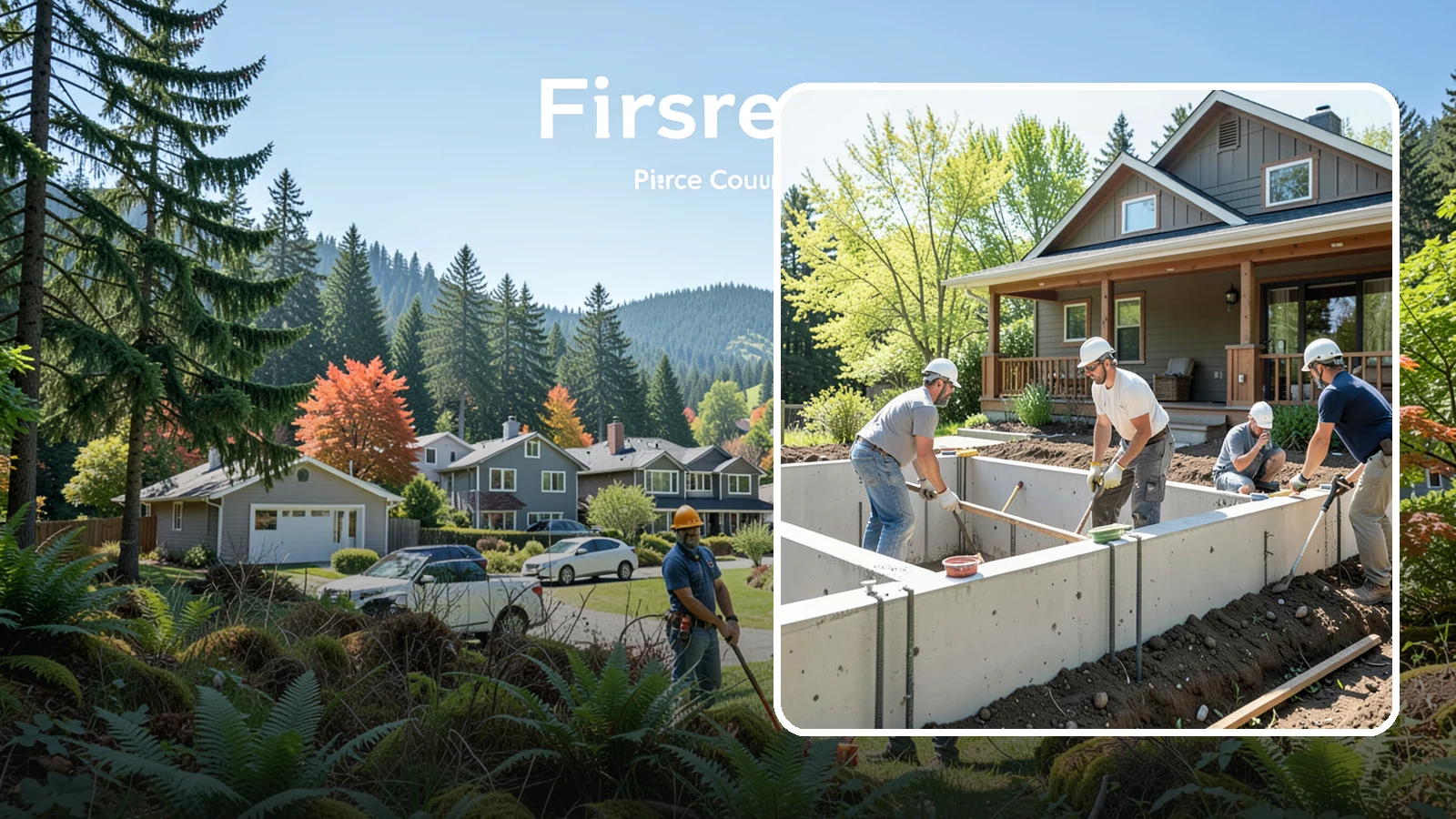 Foundation Underpinning in Fircrest, Pierce County, WA - We underpin existing foundations to extend them to stronger soil and stop ongoing settlement in its tracks.