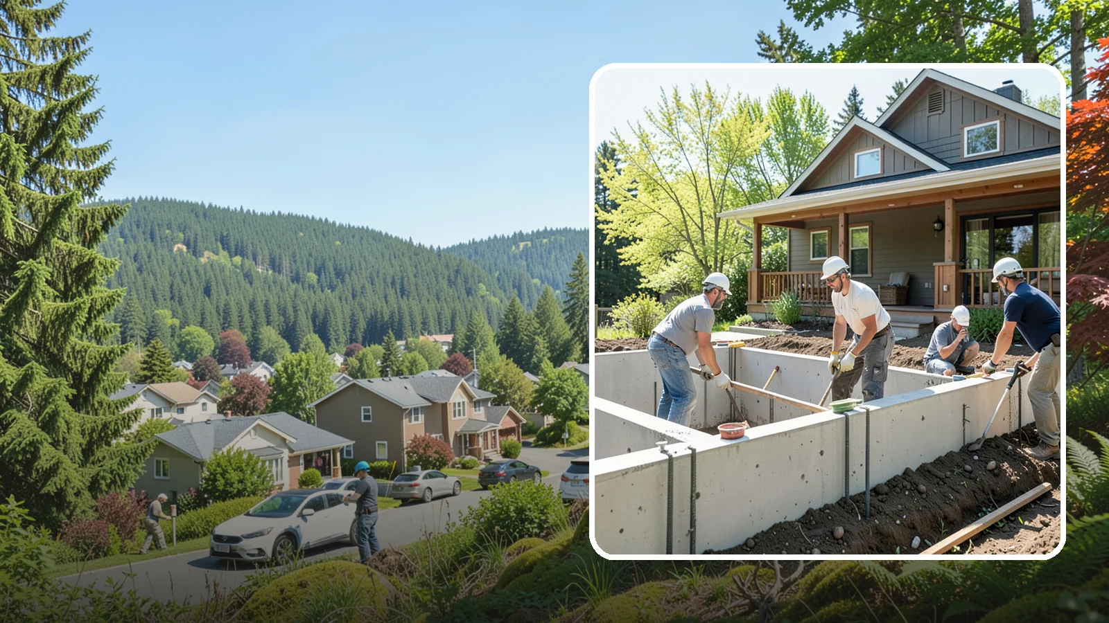 Foundation Underpinning in Index, Snohomish County, WA - We underpin existing foundations to extend them to stronger soil and stop ongoing settlement in its tracks.
