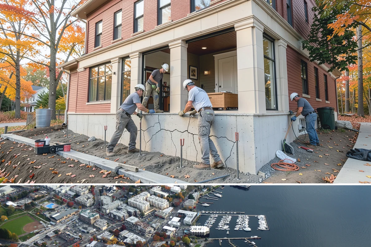 Foundation Underpinning in Kirkland, King County, WA - Underpinning proceeds year-round since the work is beneath the structure, though drier soil conditions can simplify the...
