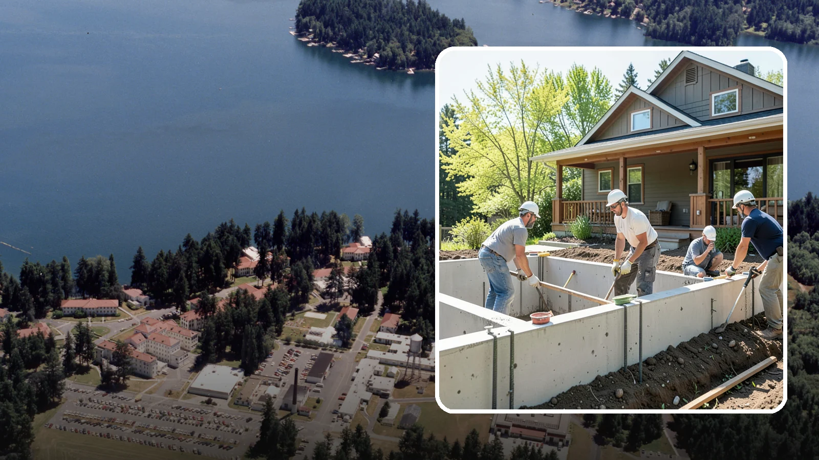 Foundation Underpinning in Lakewood, Pierce County, WA - We underpin existing foundations to extend them to stronger soil and stop ongoing settlement in its tracks.