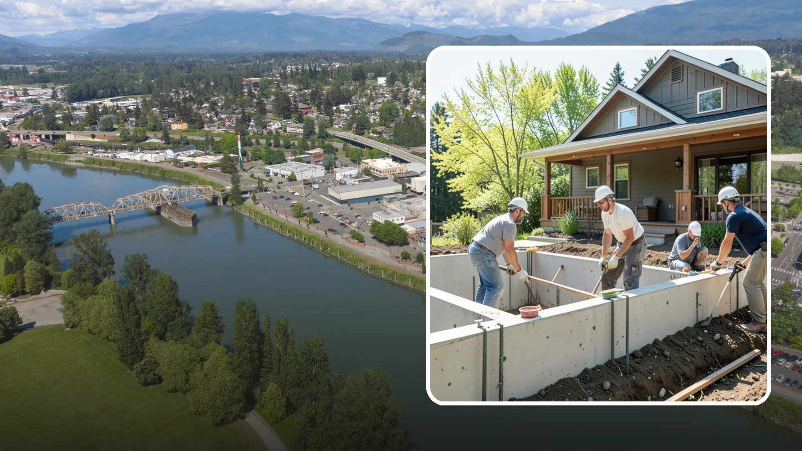 Foundation Underpinning in Mount Vernon, Skagit County, WA - We underpin existing foundations to extend them to stronger soil and stop ongoing settlement in its tracks.